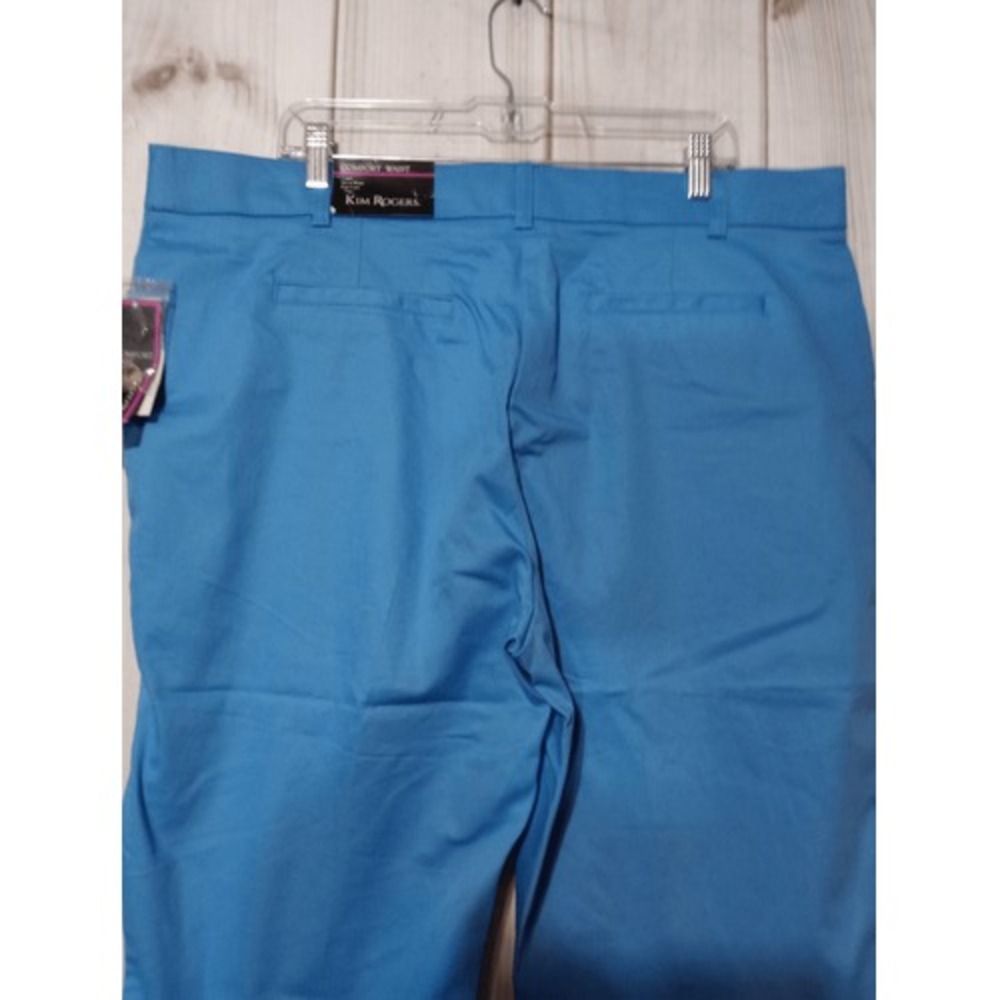 Kim Rogers Womens Blue Comfort‎ Waist Capri Pants Size 18 New With Tags - Picture 4 of 8